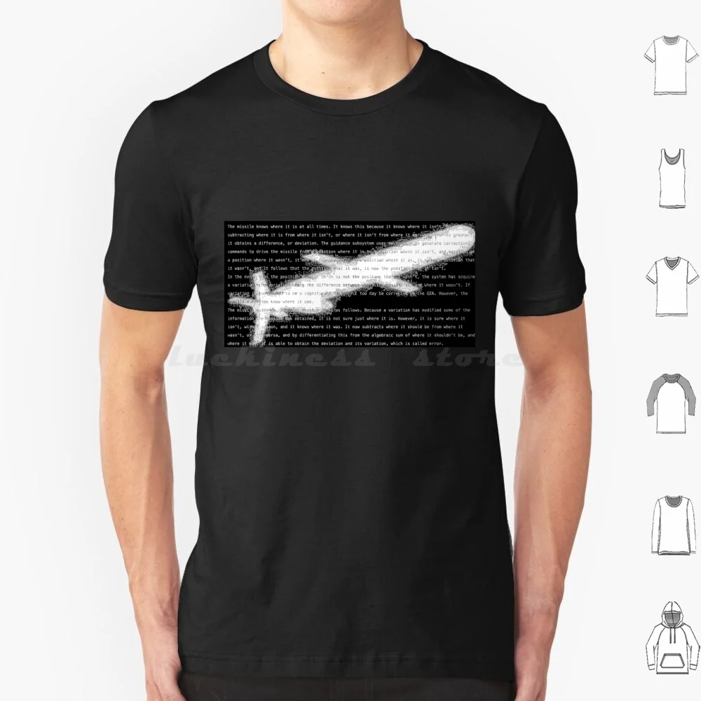 The Missile Knows Where It Is T Shirt Big Size 100% Cotton The Missile Meme Copypasta Ytp Missile