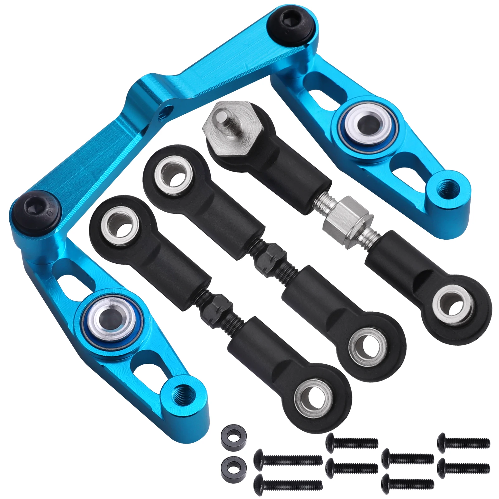 HobbyPark Aluminum Ball Bearing Steering Set for Tamiya TT02 Upgrades