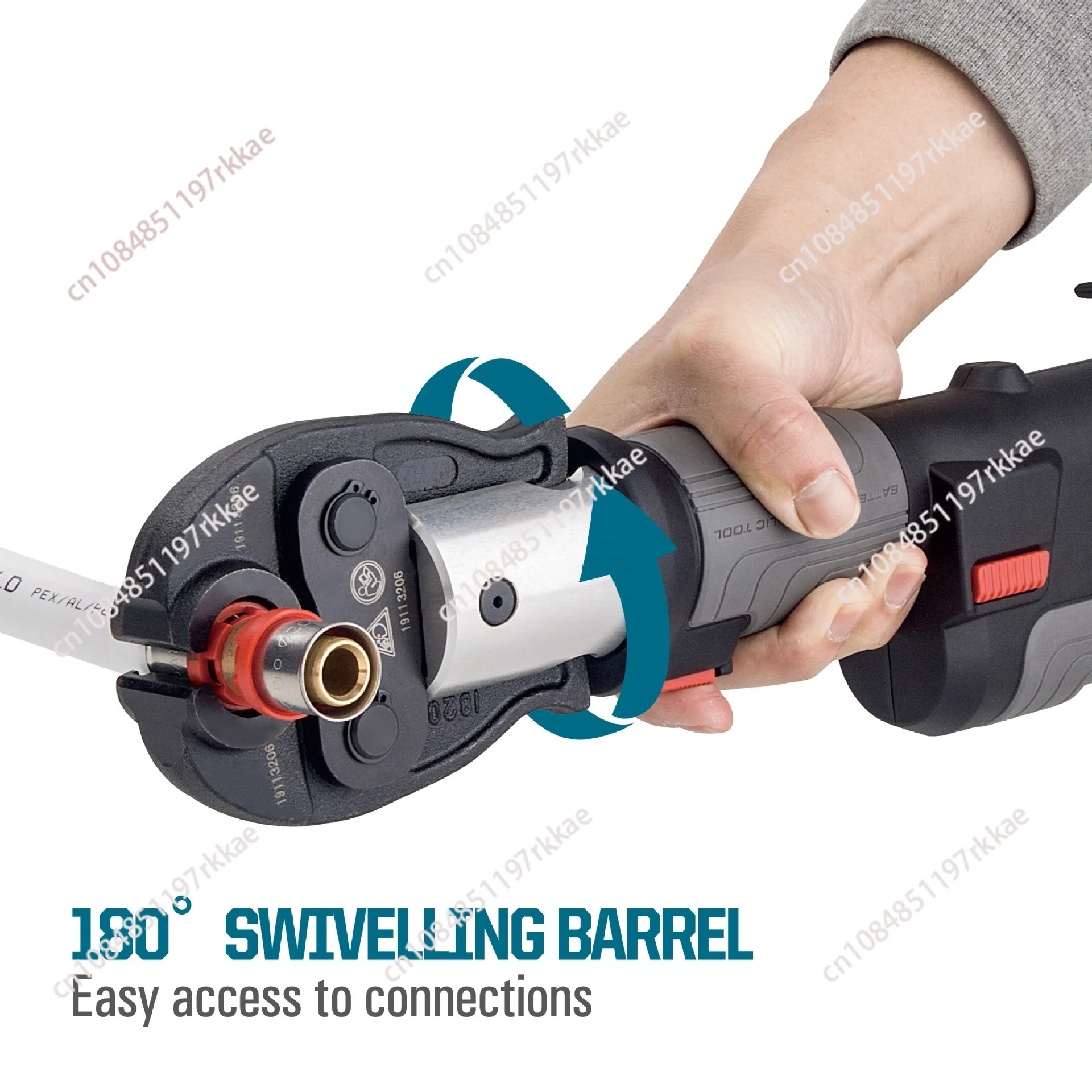 PZ-1930 Mini Battery Pipe Crimping Tool - for Plumbing Systems, Copper Fitings & Multilayer Pex Pipes