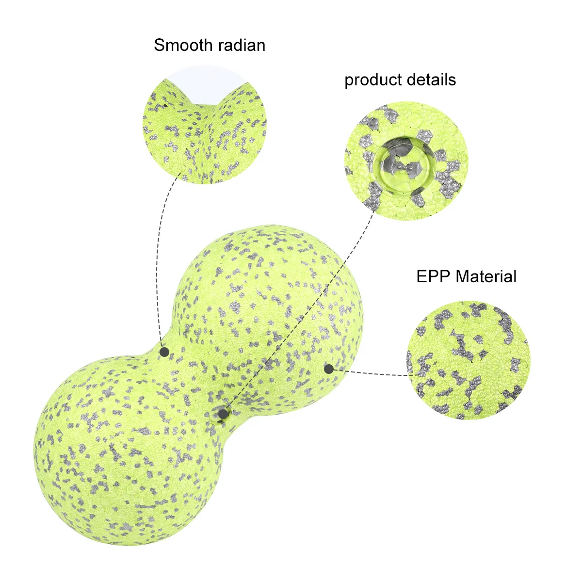 

Роликовый массажер для йоги с арахисом, мяч для спины, плеч, шеи, талии, ног, облегчение мышц, креативный дизайн, концентрированный массажный инструмент