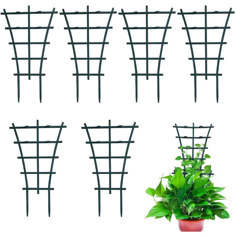 2PCS Mini Jardim Planta Crescente Escalada Treliça Legumes Flores Suporte Planta Pote Quadro Jardim Planta Decorativa Gaiolas