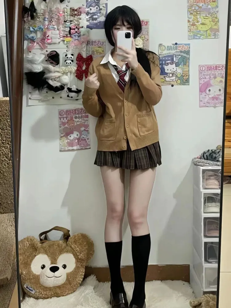 

Высококачественный японский Sle весна-осень-зима JK orm женский студенческий мягкий вязаный свободный кардиган для девочек универсальная верхняя одежда