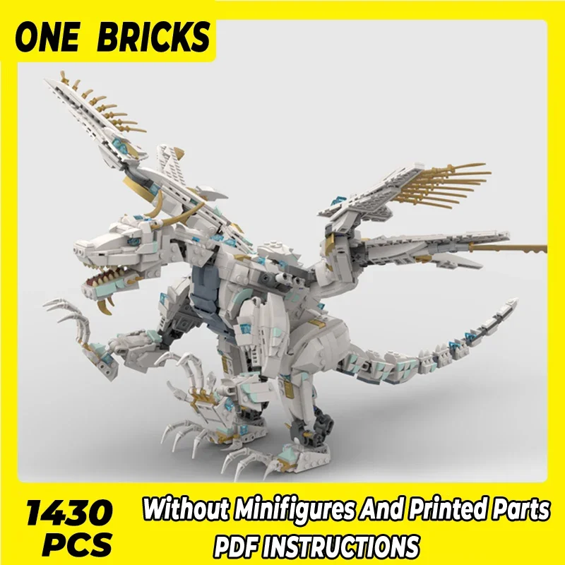 Moc Building Blocks Famous Film Model Large Ice Dragon Technical Bricks DIY Assembly Construction Toys For Childr Holiday Gifts