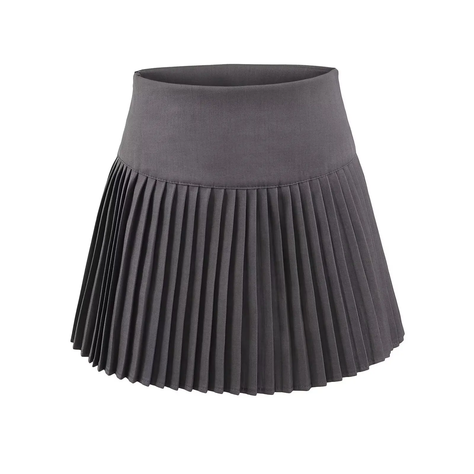 

Сексуальная плиссированная юбка трапециевидной формы с высокой талией, женская летняя новая расклешенная юбка небольшого размера JK ort, уличная однотонная юбка