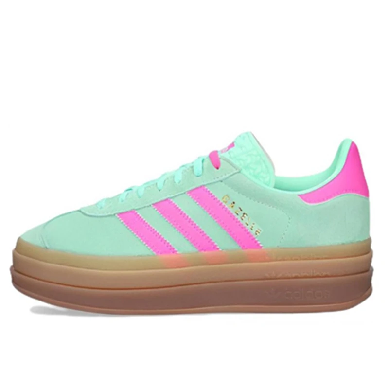 Adidas og gazelle negrito feminino sapatos de skate moda camurça couro sola grossa antiderrapante caminhada ao ar livre tênis casuais