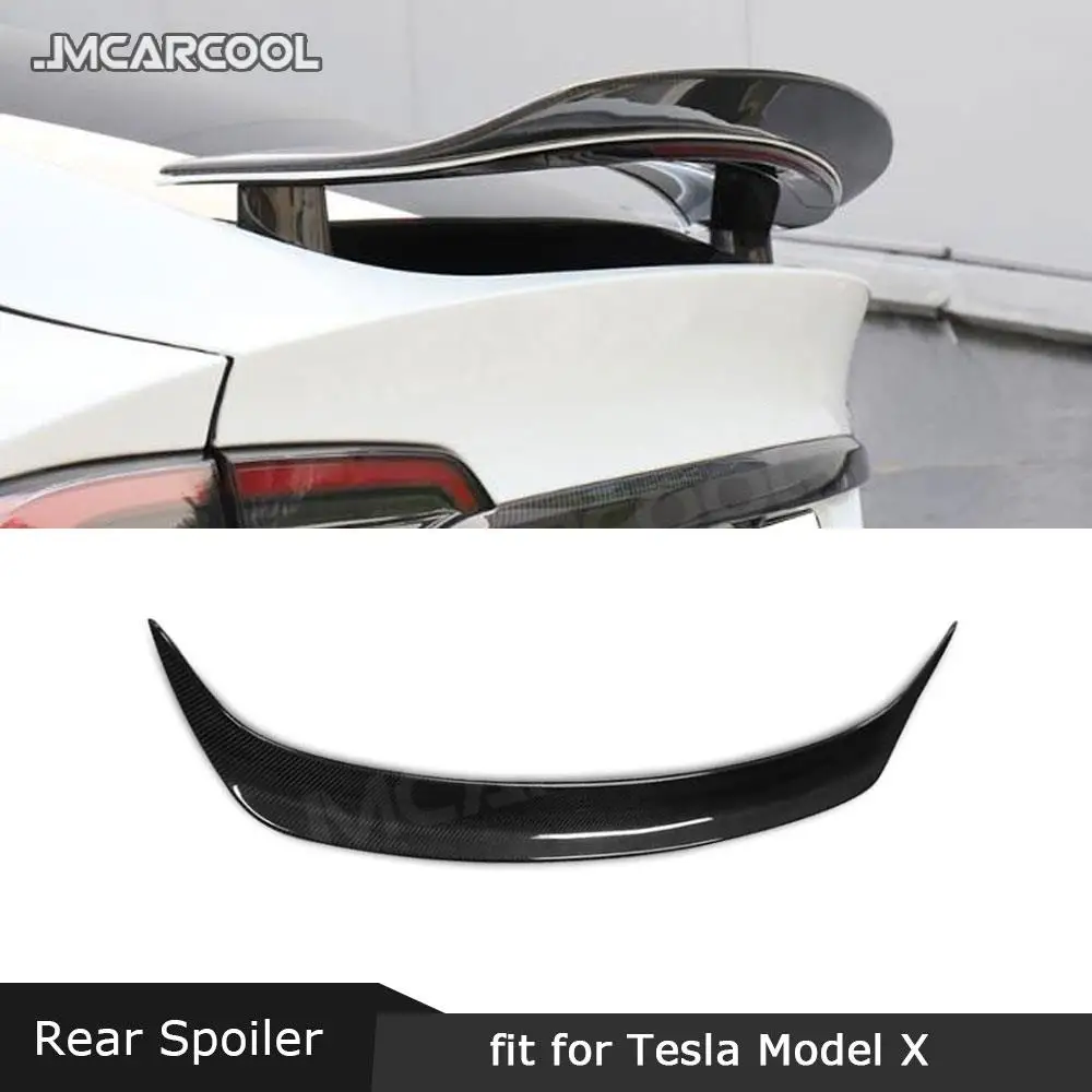 

Спойлер на крышку багажника JMCARCOOL из карбона для Tesla Model X 2016-2018, стиль FRP RZ, внешняя декоративная накладка