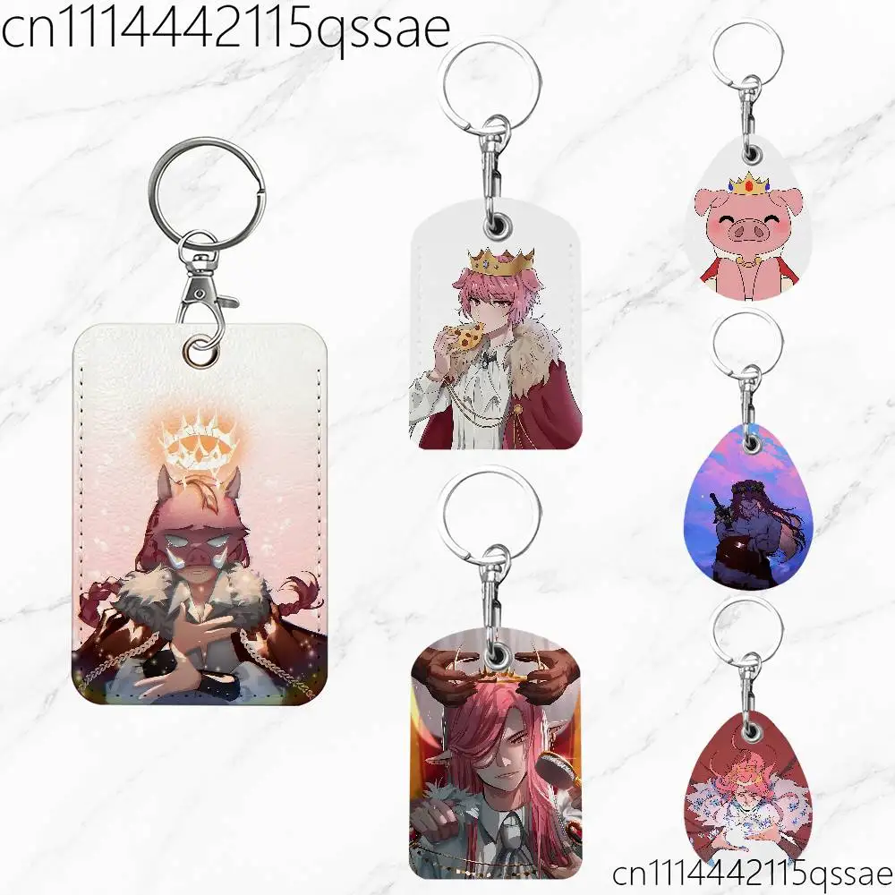 T-Technoblade T-Techno Card Keychain Fashion Pendant Bag ID Door Card Case Bus Card Cute