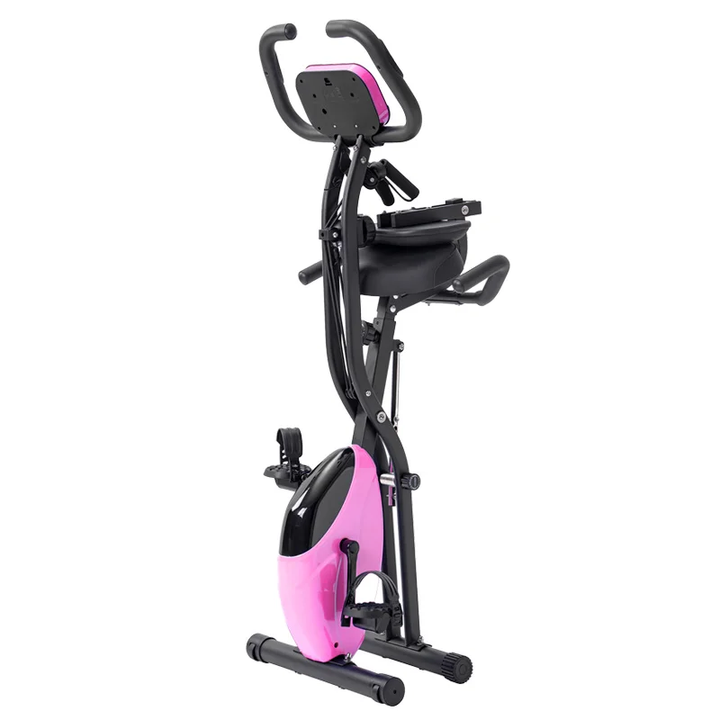 Foldable Exercise Bike Stationary Bike Sportneer 4 in 1 Indoor Cycling Bike 10 Level Magnetic Resistance Training LCD Screen