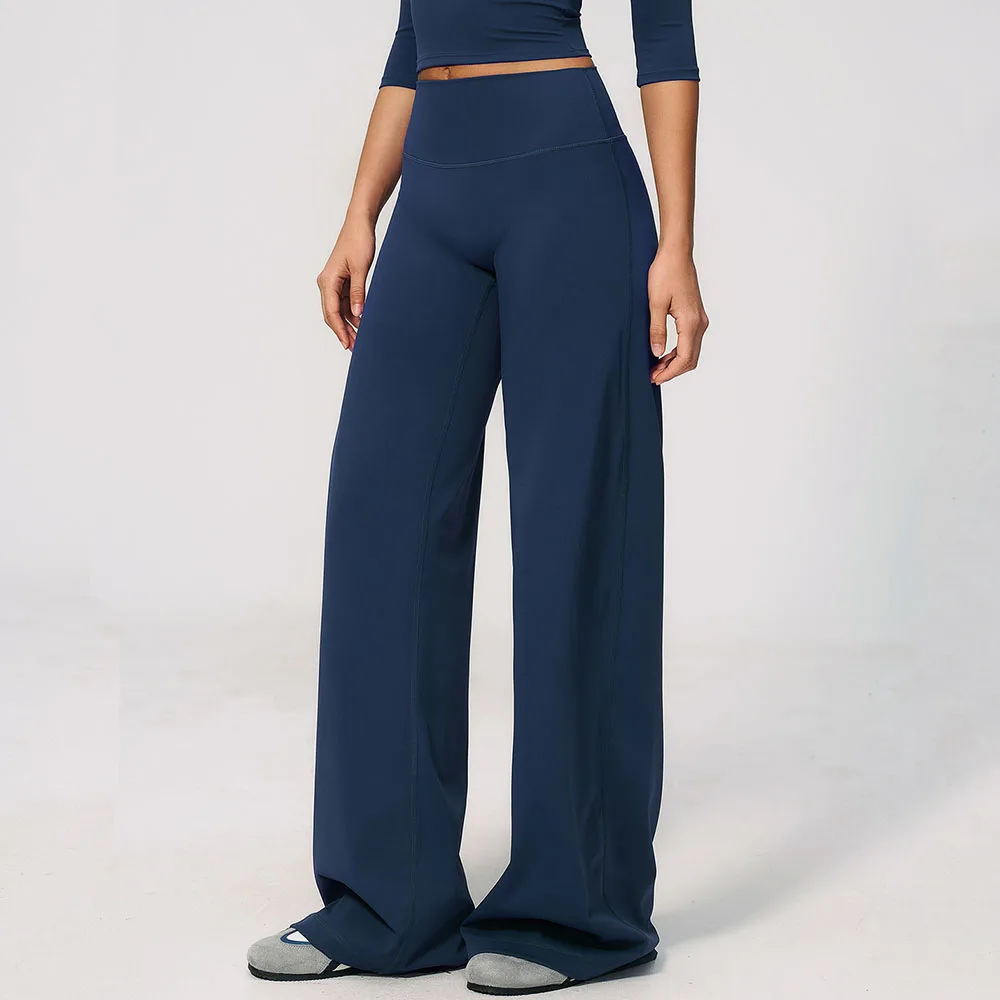 Women Yoga Pants High Waist Sport Capri Pants Fitness Yoga Flared Trousers Gym Female Control Tummy Wide Leg Pants Workout Pants