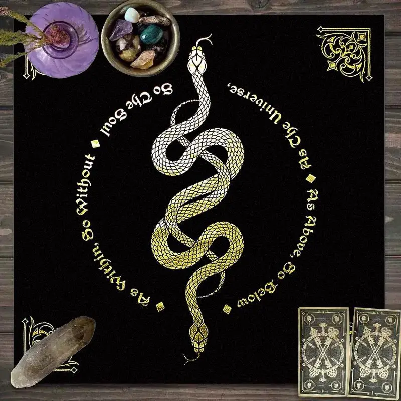 Astrology Energy Tablecloth Tree Of Life Zodiac Signs Waterproof Stainless Meditation Divination Theme