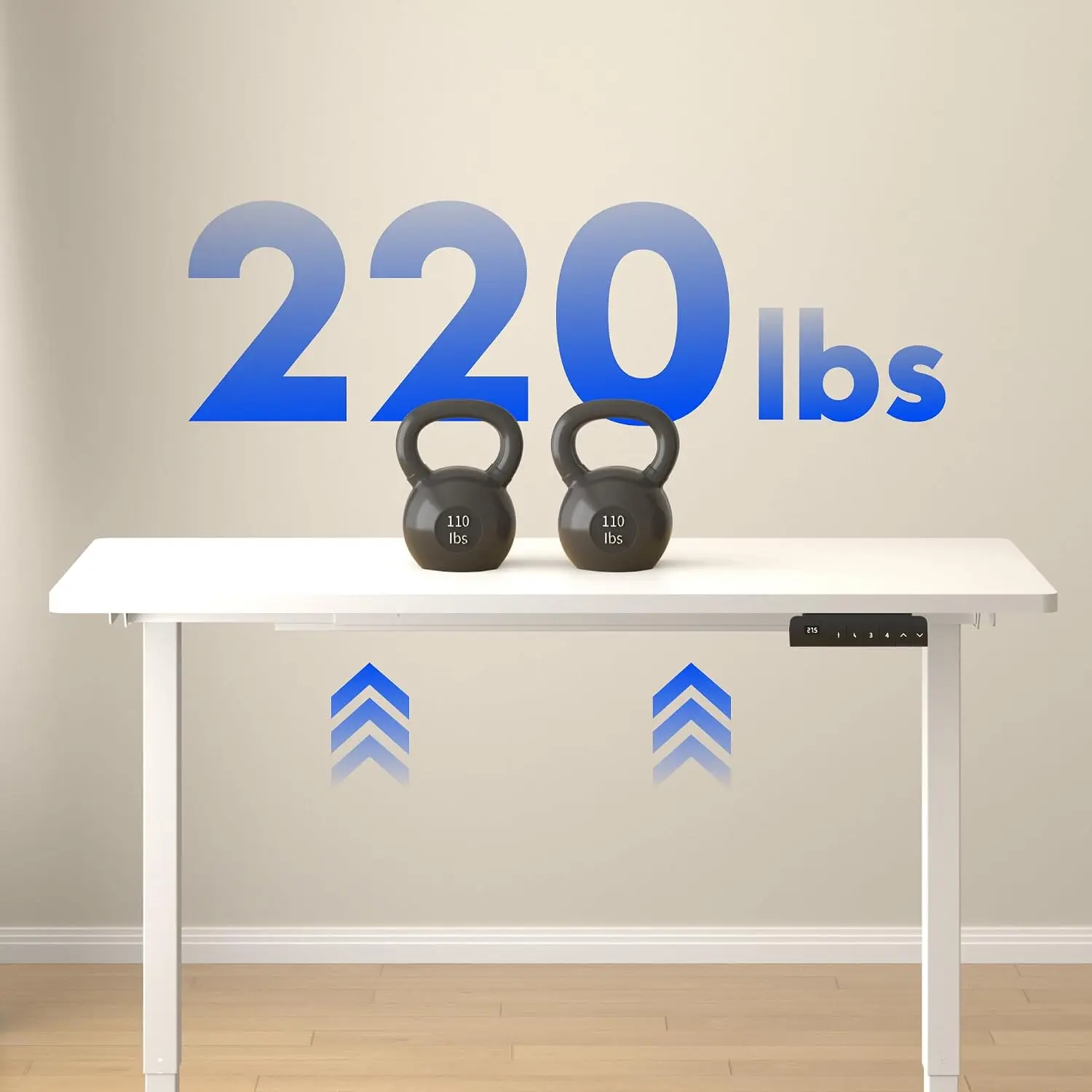 Dual Motor Electric Standing Desk 55x28 Inch Height Adjustable Sit Stand Home Office Workstation, Customized
