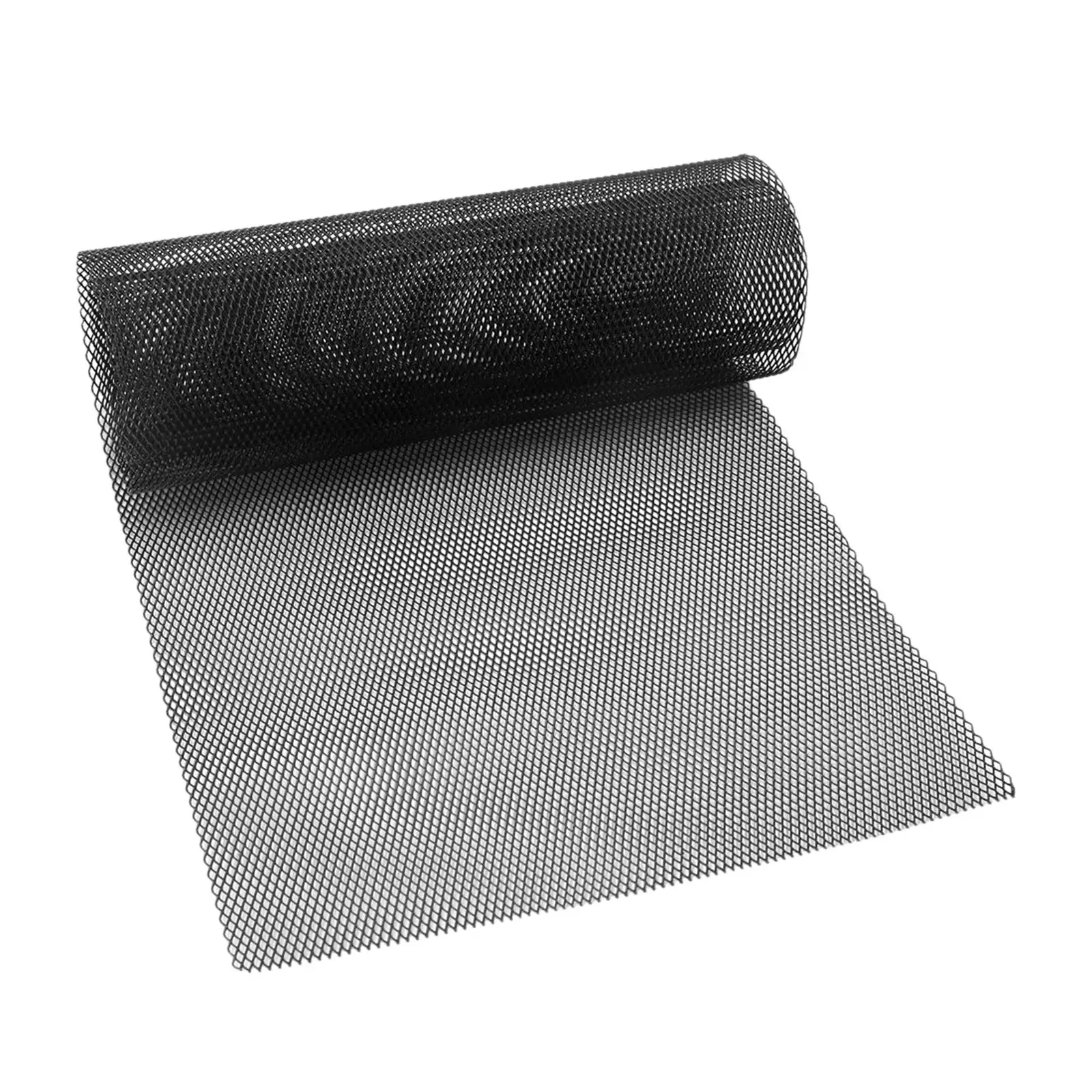 Car Grill Mesh Rhombic Hole 40inchx13inch for Hood Vent Automotive