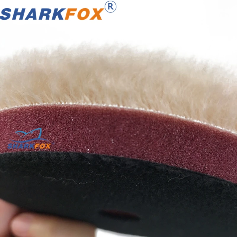 Sharkfox-Almofada De Polimento De Lã Para Corpo De Carro, Almofada De Polimento De Roda, Alta Densidade, Lã De Cordeiro, Cor Mistura, 5 Em, 6 Em,