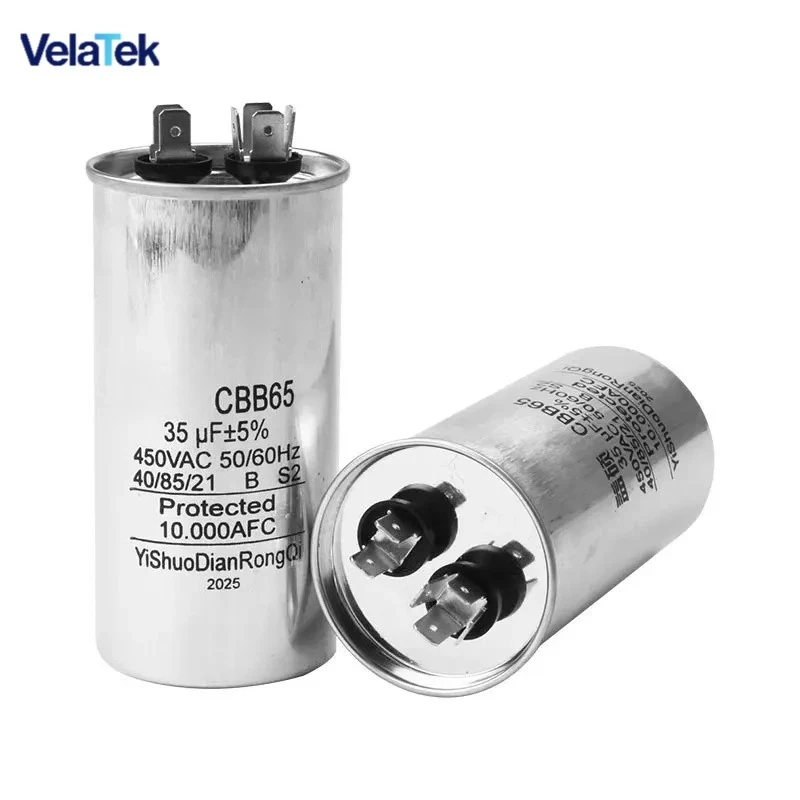 El fabricante suministra el condensador de arranque del compresor del condensador del aire acondicionado CBB65 35uF Condensador de aire CBB65A