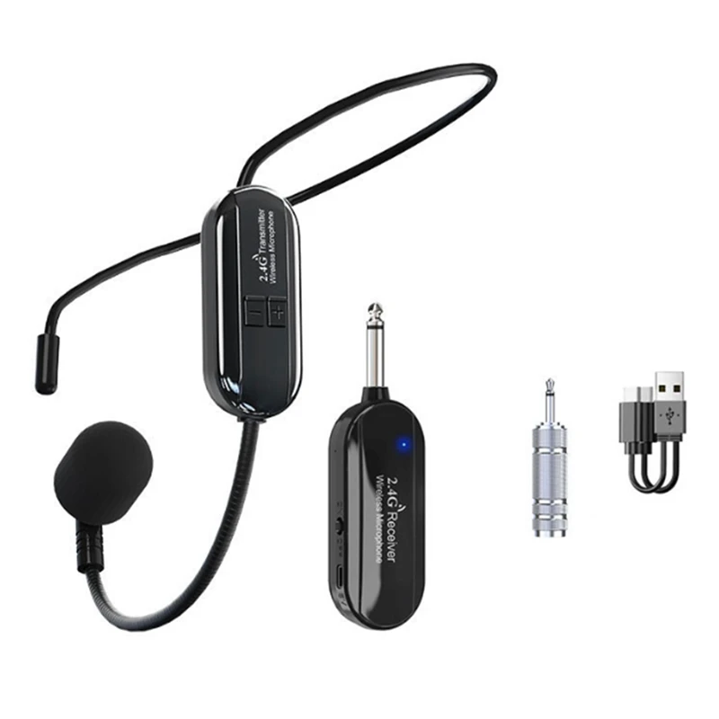 

A73E-Professional Wireless Headset Microphone Transmitter Microfone For Voice Radio System Guitar Teaching Fitness Gaming