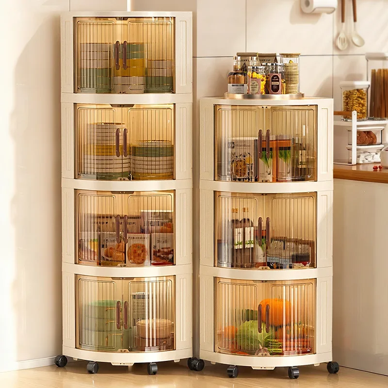 DSA Foldable Mobile Triangle Storage Cabinet Plastic Vertical Pattern Panel Storage Cabinet Shelf Storage Cabinet