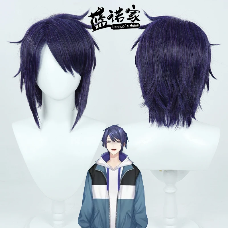 Virtual YouTube Vtuber Nagao Kei Cosplay Wig Halloween Carnival Party Props Synthetic Hair Heat Resistant Fiber + Wig Cap