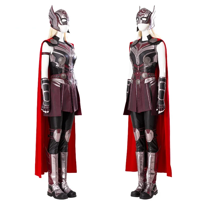 New Superhero Lady Thor Cosplay Costume Jane Foster Outfits Women Armor Suit for Halloween Carnival Party Wig Props Custom Size