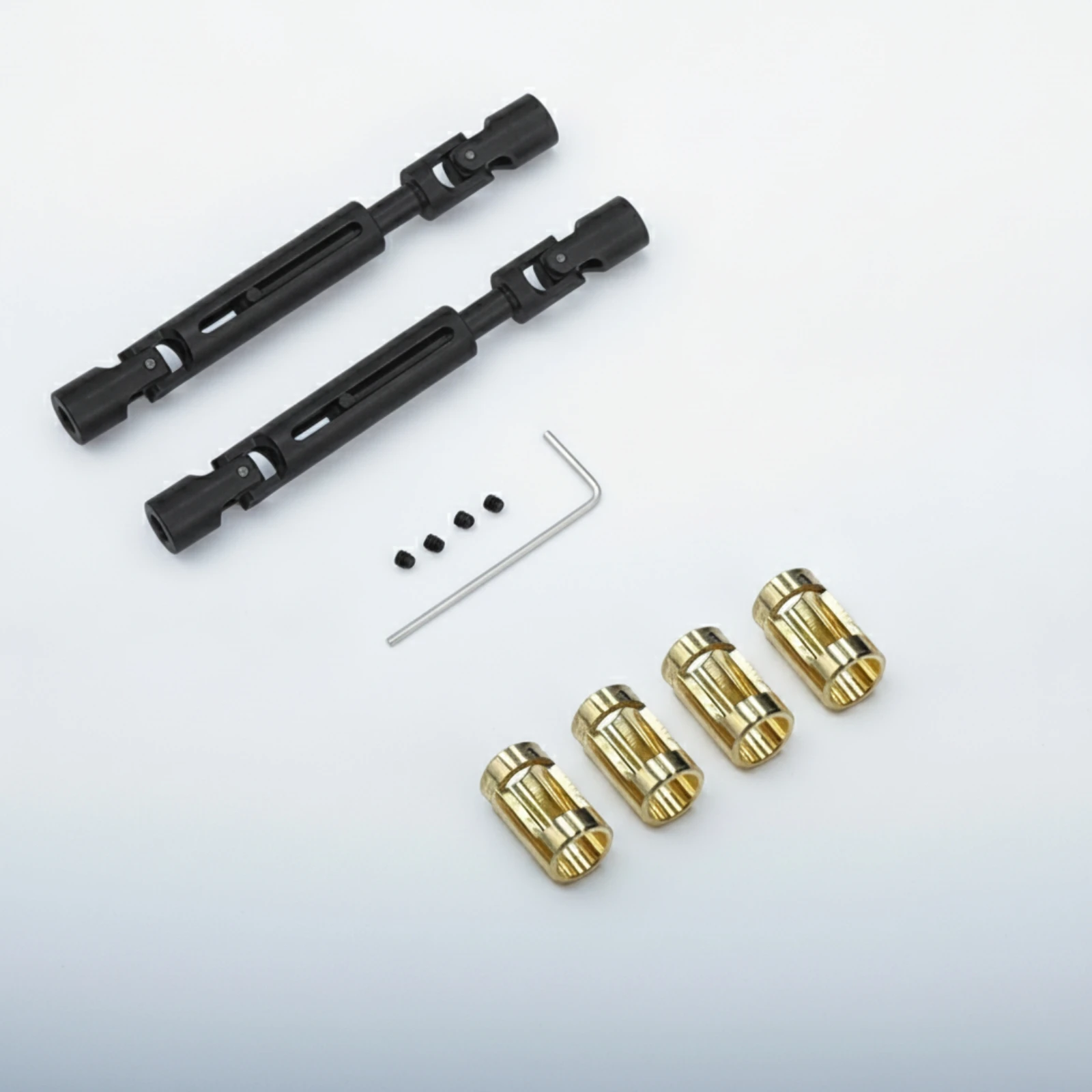 Eje de transmisión para coche RC con llave hexagonal, eje de transmisión metálico con junta universal, pieza de transmisión duradera y resistente