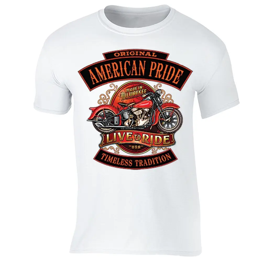 Pride T-shirt Live To Ride Motorcycle  Route 66 Biker Tshirt Unisex T-shirts For Men Women