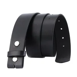 2025 New Men's Belt Body No Buckle Fashion Black Coffee PU Leather 3.8cm Men's Belt Strip Without Buckle Belt