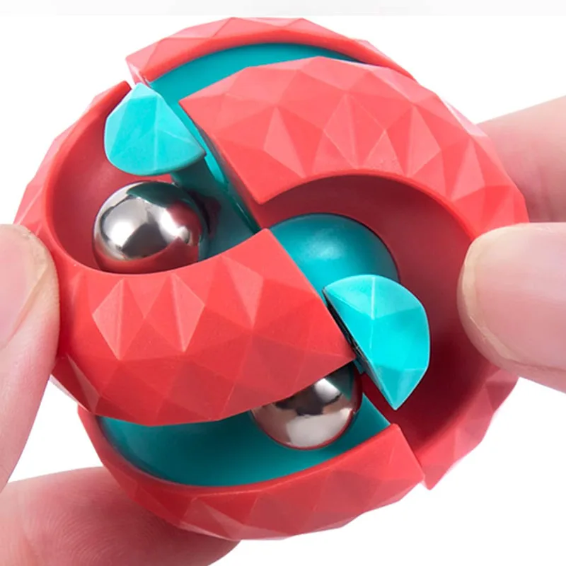 Novelty Unique Orbit Ball Fidget Beads Track Infinity Cube Finger Spinner Anxiety ADHD Quiet Stress Relief Toys Creative Gifts