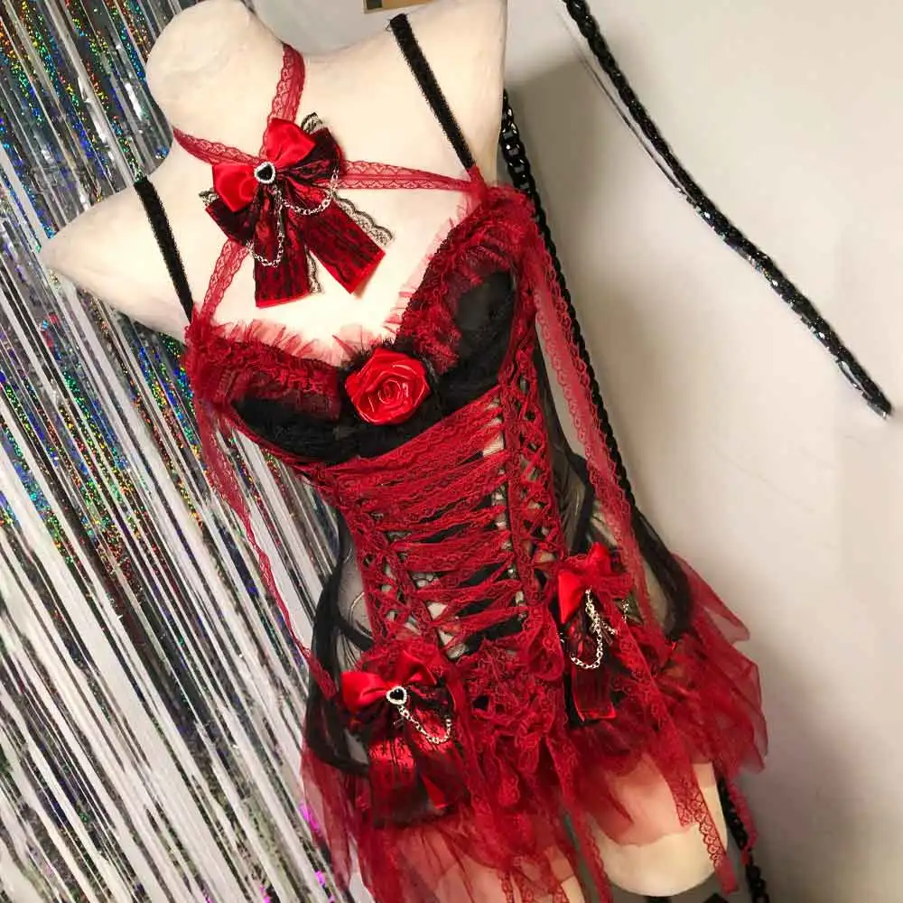 

Kawaii Harajuku 90s Eco DIY Trendy Emo Hand Made 2025 Gothic Dress Goth Club Wear E-Girls Punk Rock Grunge Teen Y2K TOPS