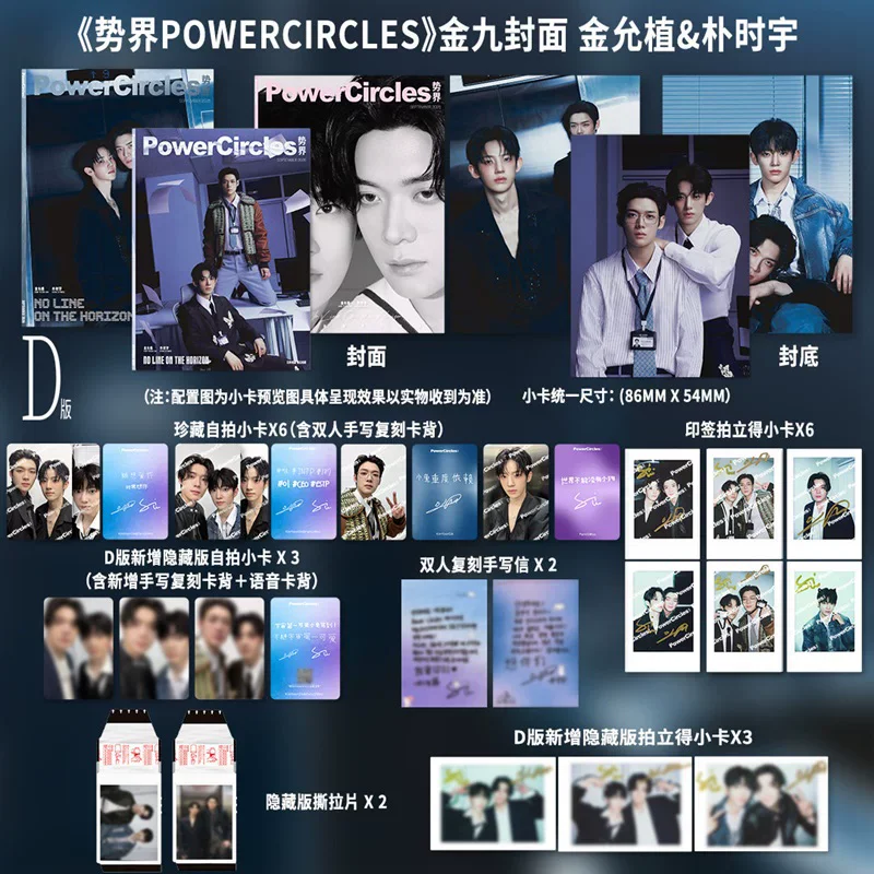 PowerCircles September Magazine Yoon‑Jik & Park Si‑Woo Photo Book Set With Selfie Photocard Collectible Gift For Fans