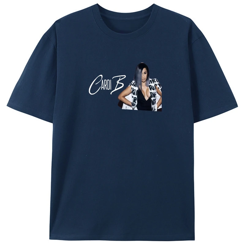 

PORRO New Designed T Shirt Cardi B Fashion Funny Tshirts O-Neck for Mens Green 3XL