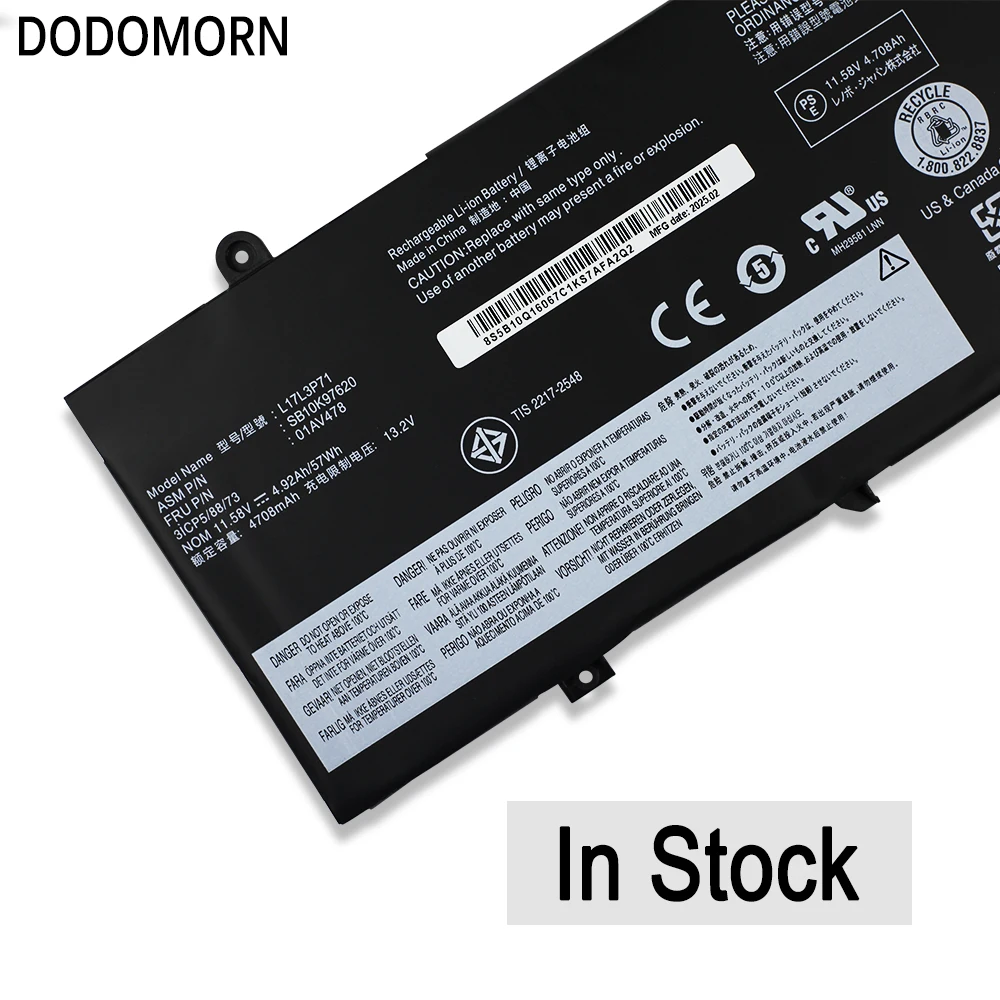 New 01AV478 01AV480 L17L3P71 L17M3P71 Laptop Battery for Lenovo ThinkPad T480s e New 01AV478 01AV480 L17L3P71 L17M3P71 Laptop Battery for Lenovo ThinkPad T480s e