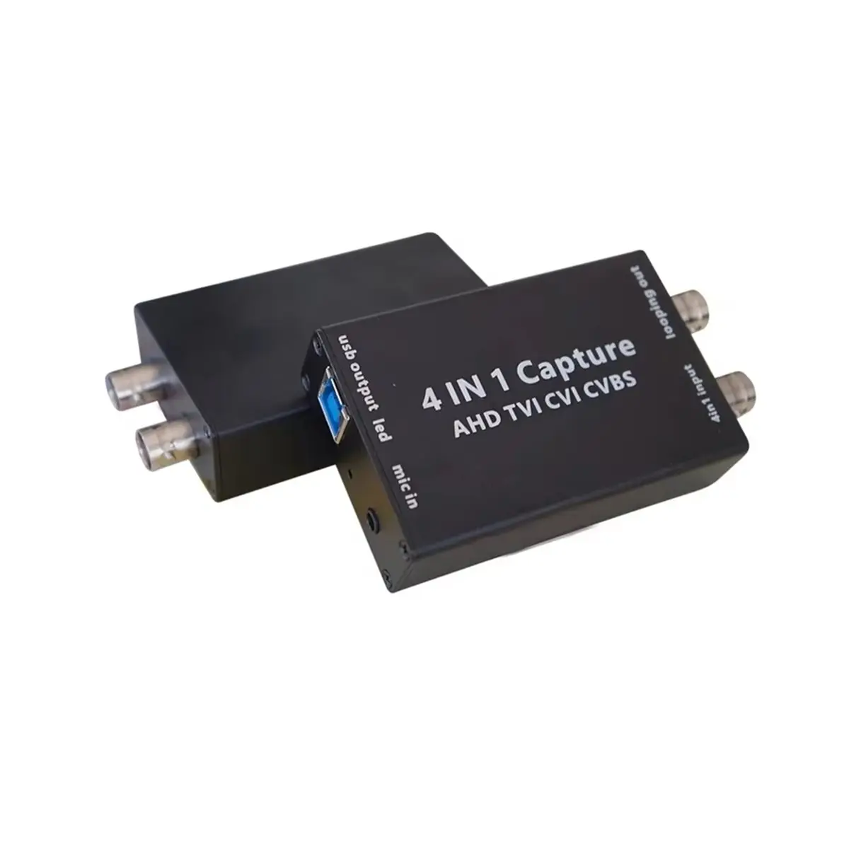 4-in-1 BNC to USB Capture AHD TVI CVI CVBS to USB Capture,AHD TVI CVI CVBS Adapter Video Audio Capture for OBS Potplayer