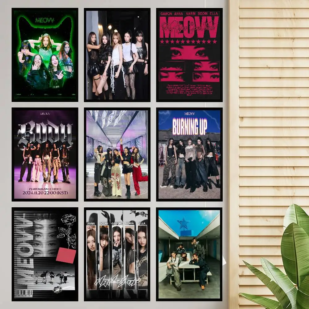 KPOP MEOVV-V Classic Vintage Posters Vintage Room Home Bar Cafe Decor Nordic Home Decor