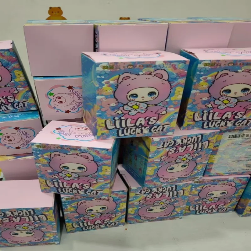 Caja ciega Liila Lucky Cat, Kit de modelismo, juguetes de moda, muñeca de vinilo de dibujos animados, regalo de Navidad, juguete Kawaii para niños, caja misteriosa de Lilia curado