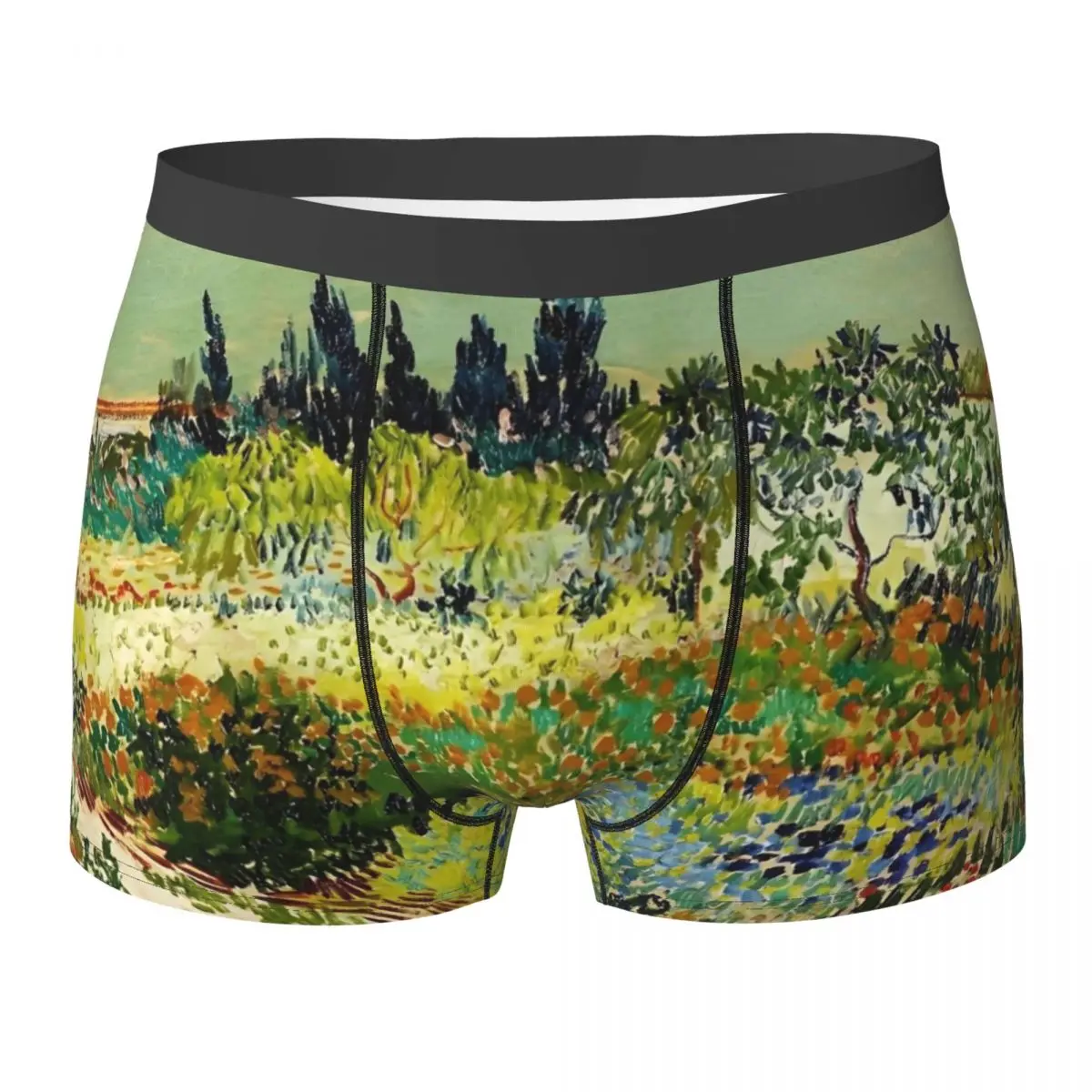 

Van Gogh Underwear Garden at Arles Man Boxer Brief Plain Trunk Hot Printing Large Size Panties