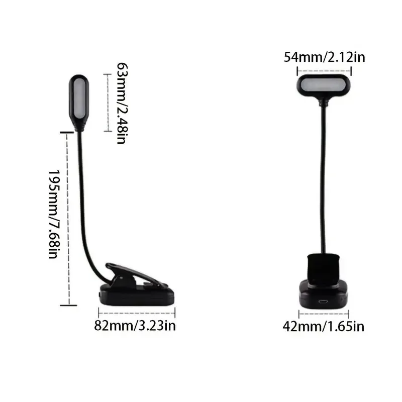 Mini LED Book Light with Clip,Battery Powered Eye Protection Flexible Reading Lamp Desk Bedside Portable Night Light Study Light