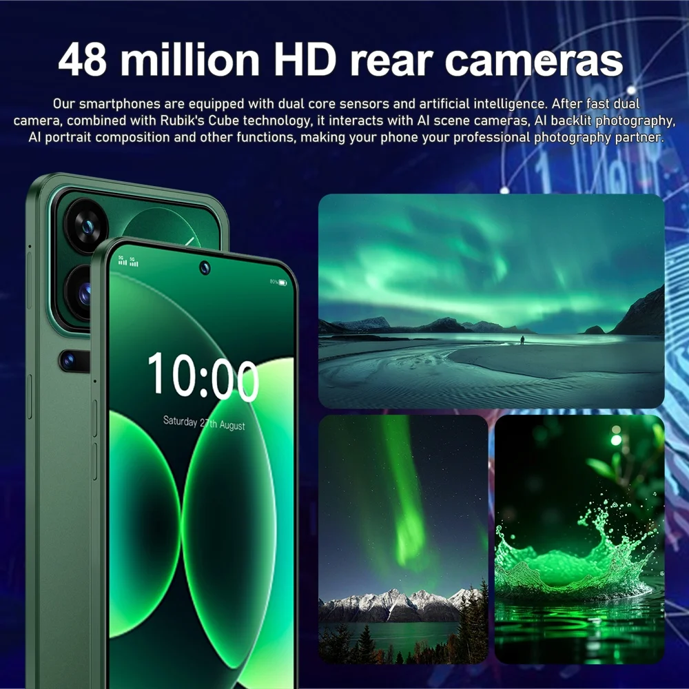 K-Touch Mobile Phones Note 17 Pro Android 15 Smartphone 7.3 Inch 5G Dual Sim Cell phone 16 + 48MP 22GB + 2TB 7800mAh Power Battery Face Unlock WiFi Cellphones For Men Women