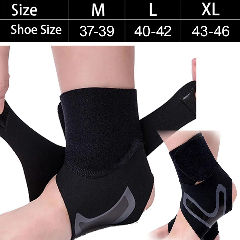 1Pc Sports Compression Ankle Support Brace Ankle Stabilizer Tendon Pain Relief Strap Foot Sprain Injury Wraps Basketball Running