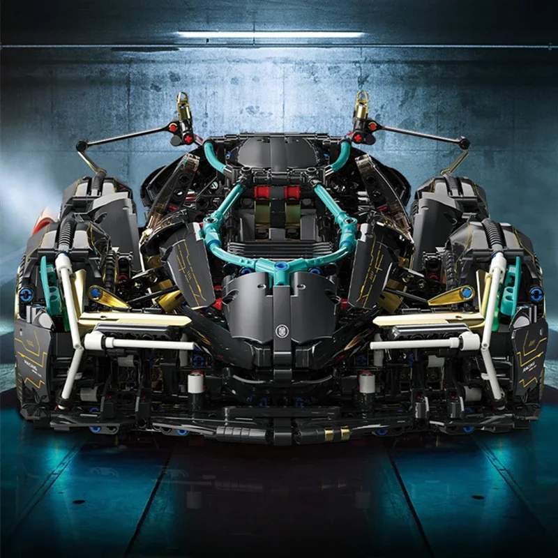Nuovo 1:8 High-Tech MOC MY88001C 2472 Pz Con Motore Super Racing Sport V12 Modello di Auto Building Blocks Giocattoli Dei Mattoni Regali di Natale