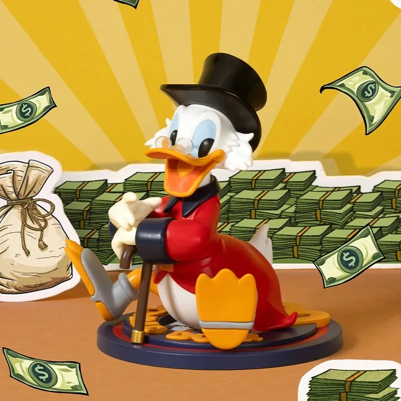 POPMART mainan kotak buta seri ulang tahun Disney Donald Duck 90th figur aksi Anime lucu hadiah boneka kotak misteri