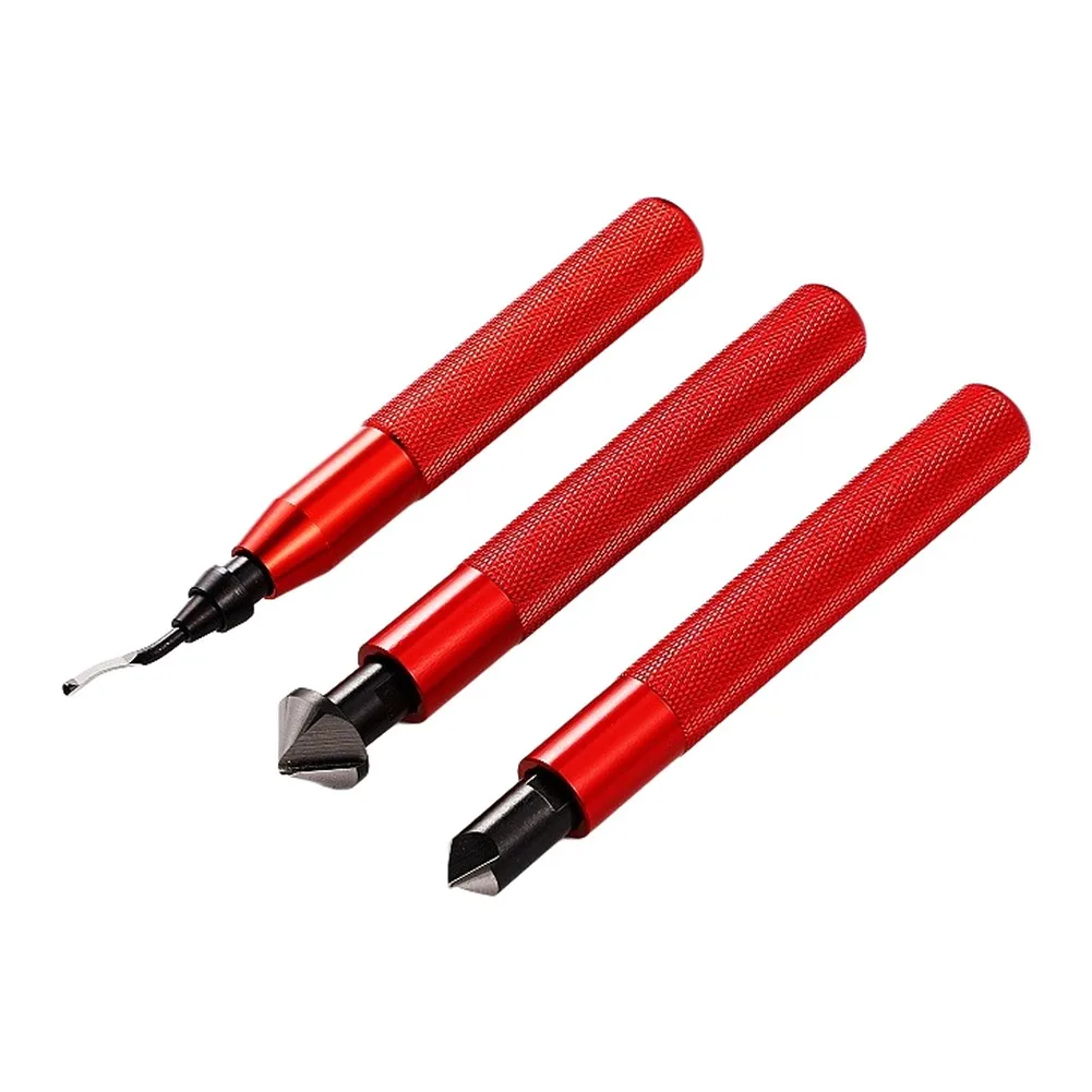 1set Precision Hand Deburring Tool Kit With Metal Countersink Reamers For Brass Steel PVC Pipes Automotive Parts Edges Cleaning