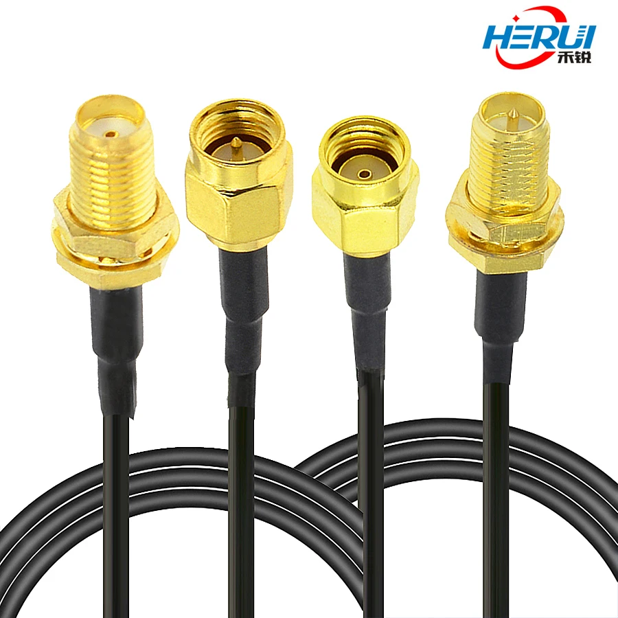 

Custom SMA Male to female connector adapter cable Antenna extension 0-6G RF RG174