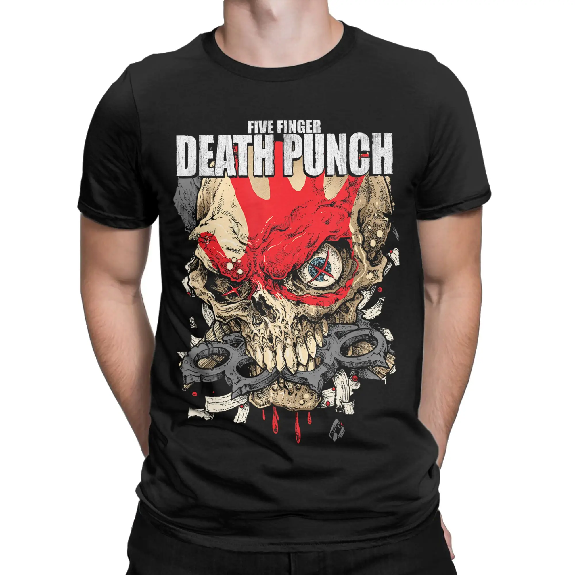 5FDP Exploded Warhead T-Shirt Men  Vintage T Shirts Summer Breathable Harajuku Tees Casual Oversized Clothing