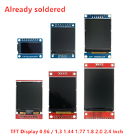 TFT Display 0.96 / 1.3 1.44 1.77 1.8 2.0 2.4 Inch IPS 7P SPI HD 65K Full Color LCD Module ST7735 Drive IC For Arduino