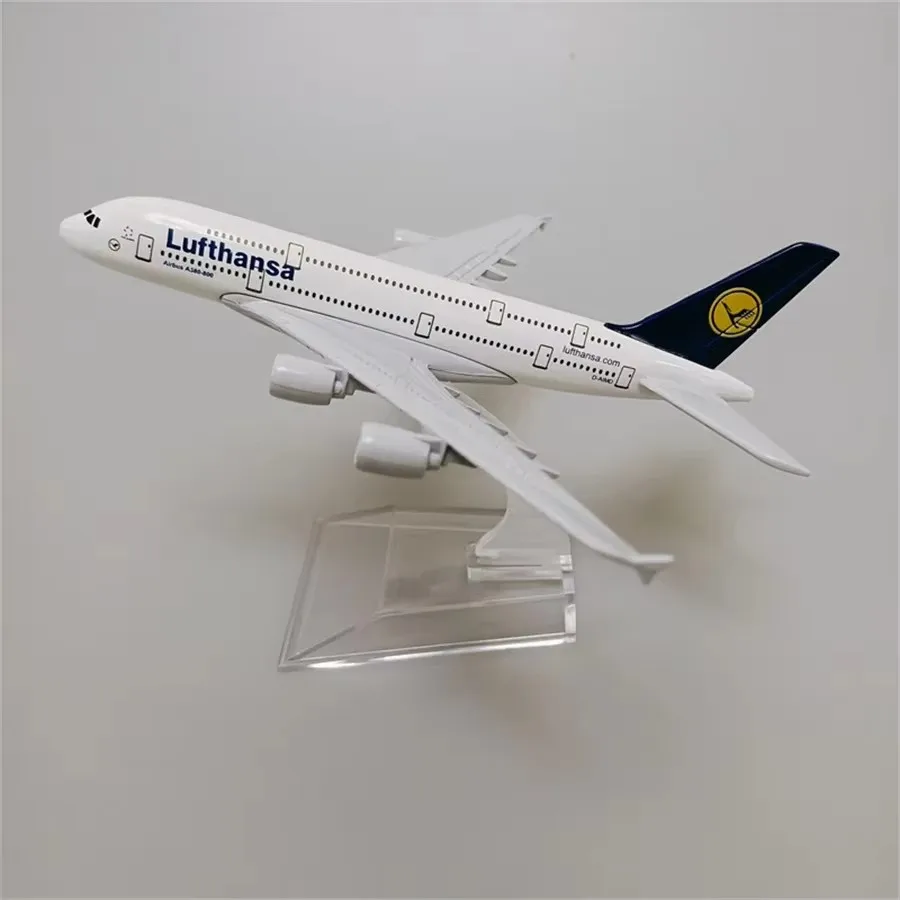 

16cm Alloy Metal Lufthansa A380 Die-cast Aircraft Model Toys 380 Airbus Airline 1:400 Scale Aircraft Model