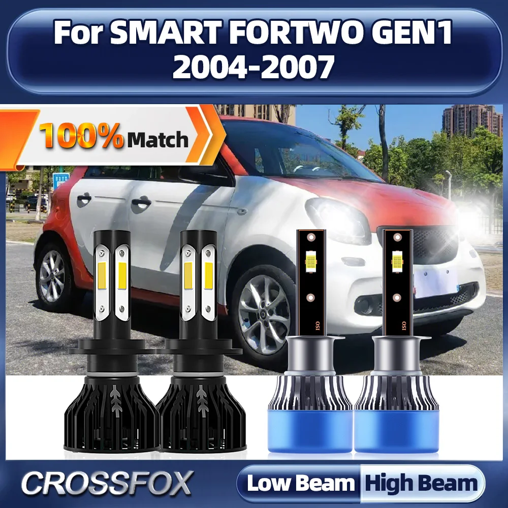 

240W Canbus LED Headlights Bulbs 40000LM CSP Chips Auto Lamps 6000K White Plug&Play For SMART FORTWO GEN1 2004 2005 2006 2007