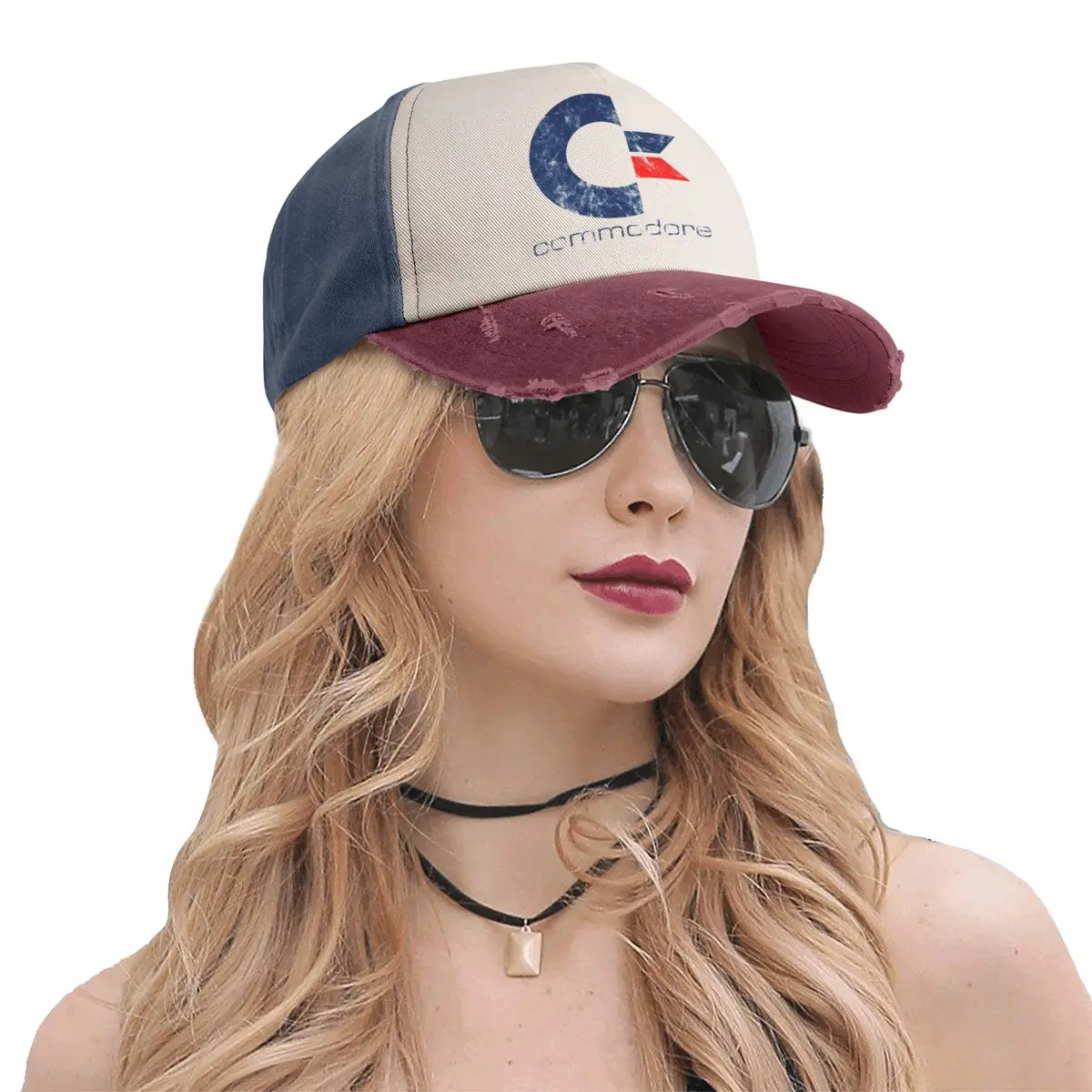 Fashion Commodore 64 Personal Computer Game Baseball Cap Unisex Distressed Washed Snapback Hat Outdoor Activities Gift Hats Cap