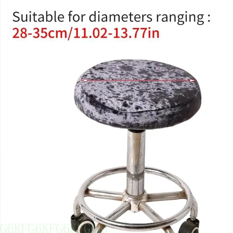 

G6KF Elastic Round Stool Cover Elegant Stool Chair Space Decoration For Most Standard