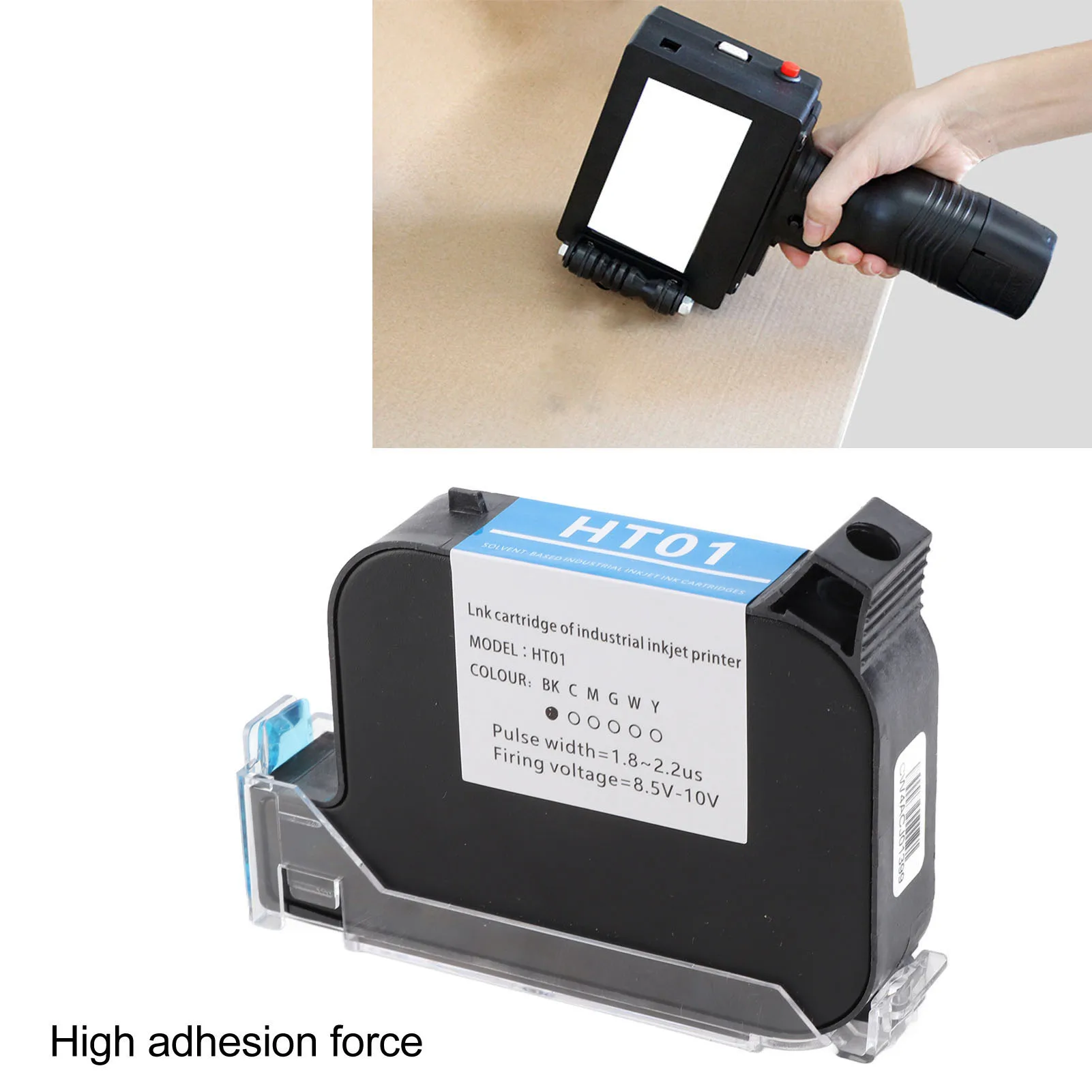 42ML Handheld Printer Ink Cartridge Rapid Drying Inkjet Printer Cartridge Replacement 12.7mm Inkjet Printer Cartridge ABS