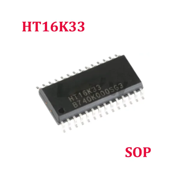 10Pcs New Original HT16K33 SOP-28 SOP-24 RAM mapped 16*8 LED controller driver IC Chip In Stock Free Shipping