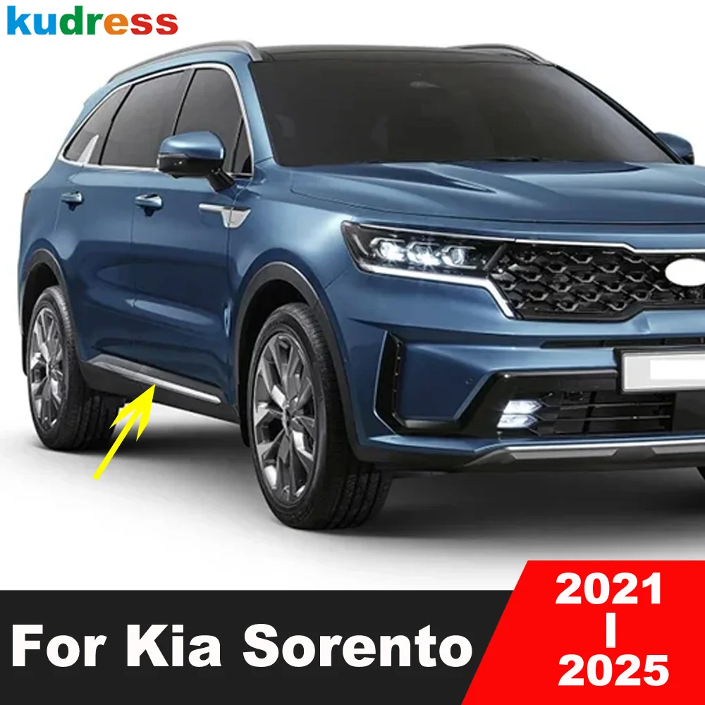 

Накладка на боковую дверь для Kia Sorento 2021-2023 2024 2025, дверная линия из углеродного волокна, панель стримера, литье, декоративные полоски, аксессуары